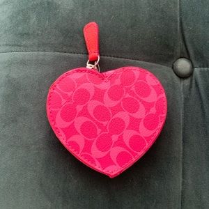 Coach heart coin purse